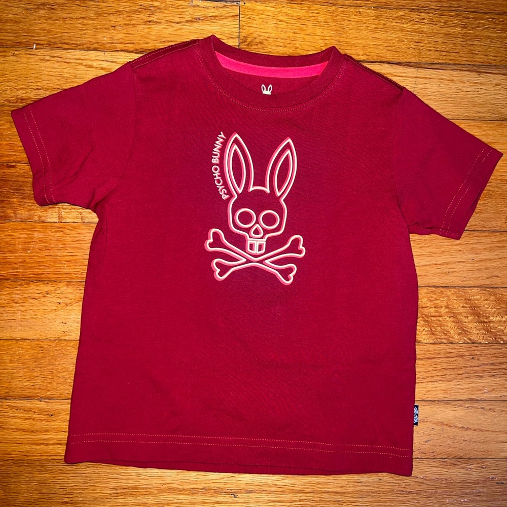 Psycho Bunny KIDS GRESHAM HIGH DENSITY GRAPHIC TEE Size 4T Rio Red